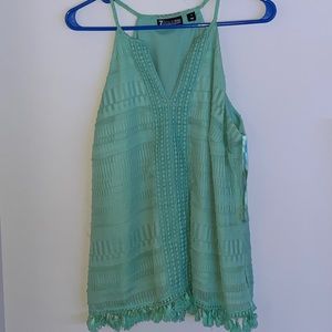 cute blue design tank top